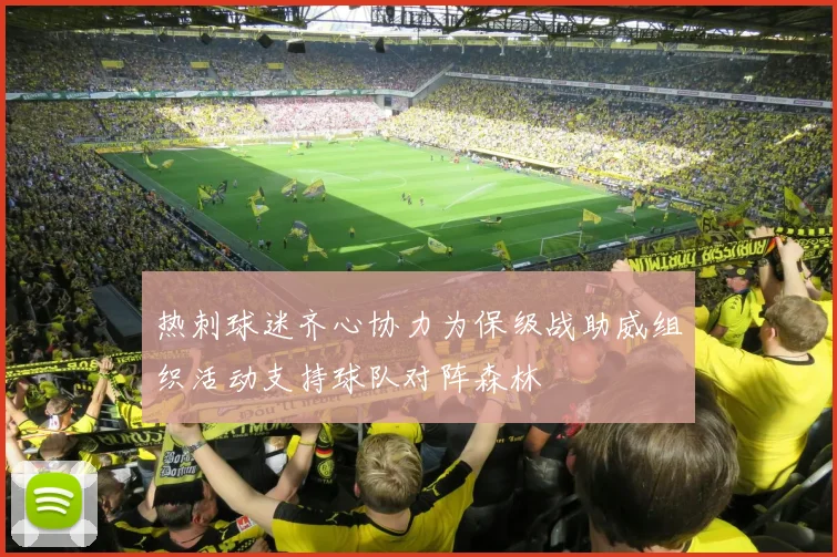 热刺球迷齐心协力为保级战助威组织活动支持球队对阵森林